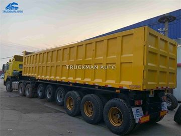 Remolque de la descarga del rastro de la carga de la marca del camionero para la demanda del transporte de la bauxita de Ghana