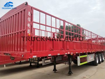 50-60 toneladas que cargan el remolque de la cerca semi para las mercancías a granel y el transporte de contenedores