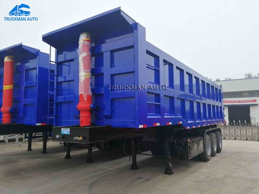 transporte de la grava del carbón de 60000kg 3 Axle Dump Trailer For Bauxite