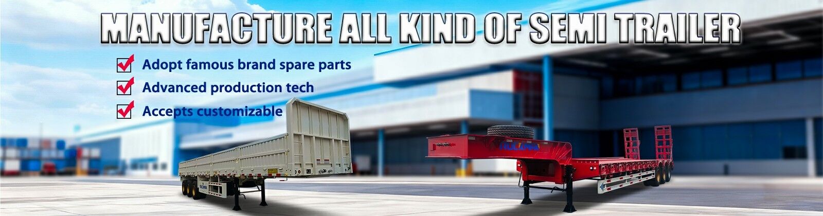 de la cama remolque bajo semi