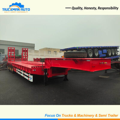 Factory Price 3 Axle 50 Tons Lowbed Trailer For Machinery Transportation