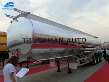 Del camionero del tanque remolque de aluminio semi, árboles 40 Cbm del petrolero tres del camión del aceite